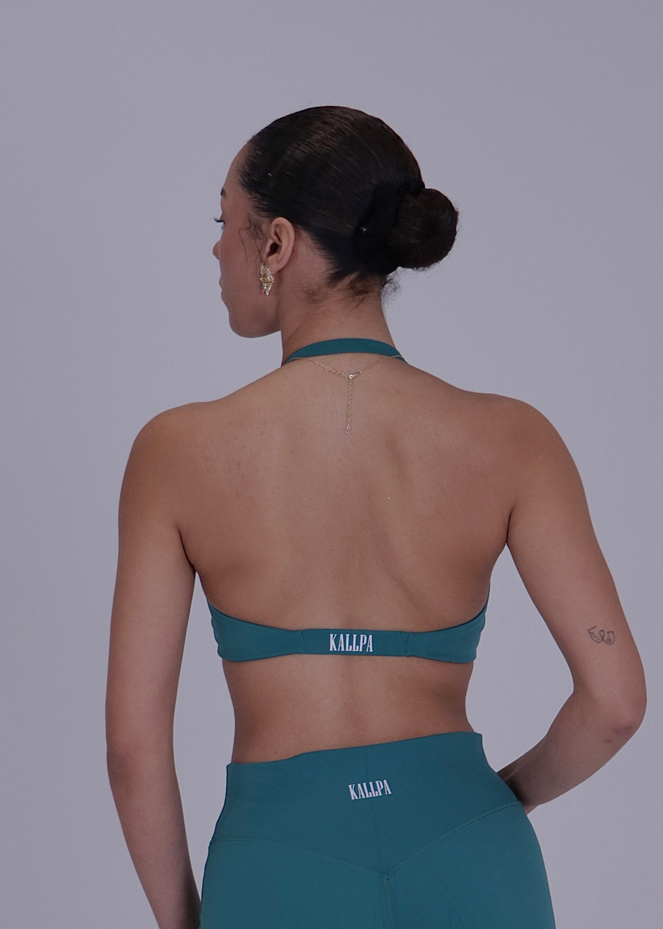 Suerte Twist Halter Bra Emerald Green